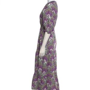 MARIE OLIVER floral print long dress with side cutout with pockets Size:6